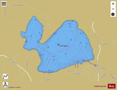 Bryant depth contour Map - i-Boating App