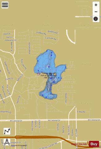 Lawne depth contour Map - i-Boating App