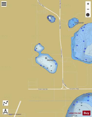 BLUE LAKE depth contour Map - i-Boating App