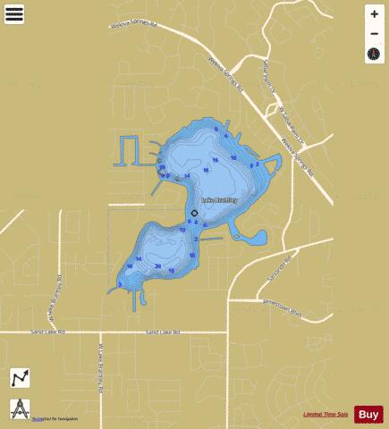 LAKE BRANTLEY depth contour Map - i-Boating App