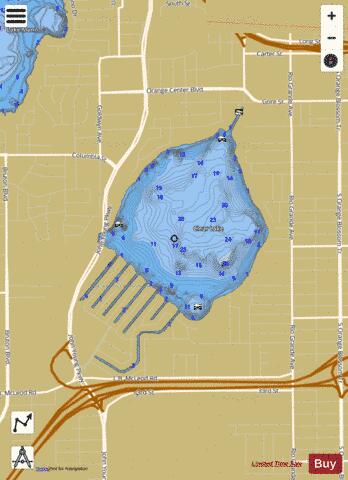 CLEAR LAKE depth contour Map - i-Boating App