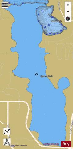 CYPRESS CREEK depth contour Map - i-Boating App