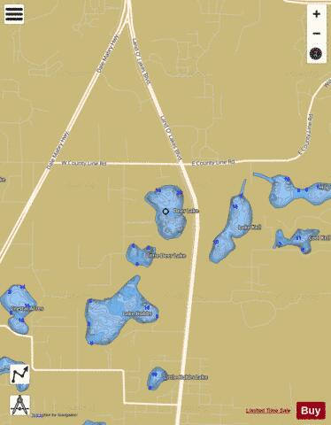 DEER LAKE depth contour Map - i-Boating App