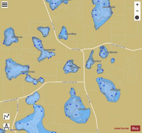 LAKE FERN depth contour Map - i-Boating App