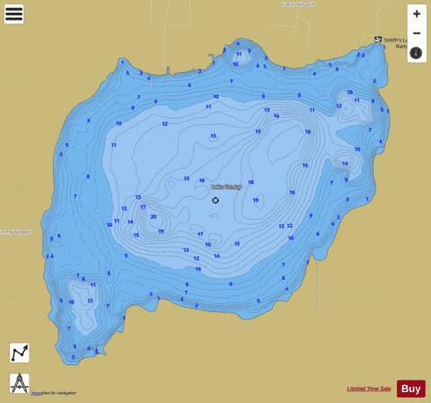 LAKE GENTRY depth contour Map - i-Boating App
