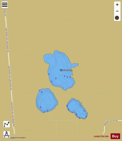 LAKE GORDON depth contour Map - i-Boating App