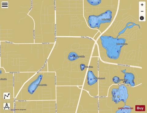 LAKE GRIFFIN depth contour Map - i-Boating App