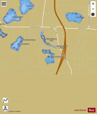 HALFMOON LAKE depth contour Map - i-Boating App