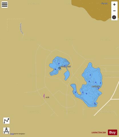 ISLAND POND depth contour Map - i-Boating App