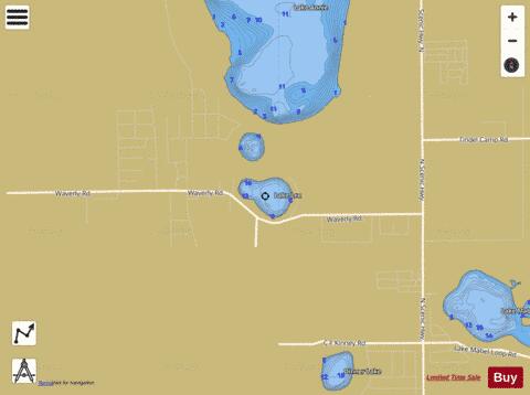 LAKE LEE depth contour Map - i-Boating App