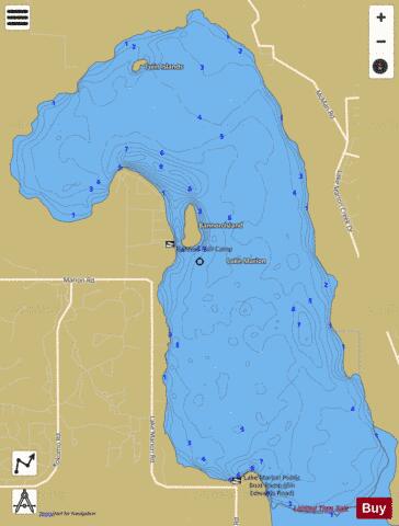LAKE MARION depth contour Map - i-Boating App