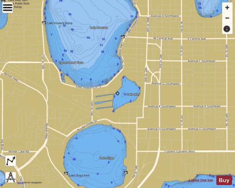 LAKE MAY depth contour Map - i-Boating App