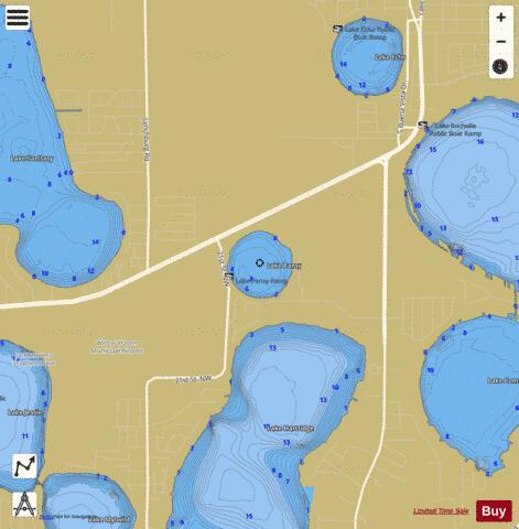 LAKE PANSY depth contour Map - i-Boating App