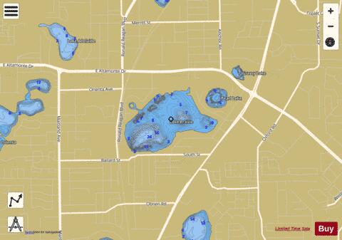 LAKE PRAIRIE depth contour Map - i-Boating App