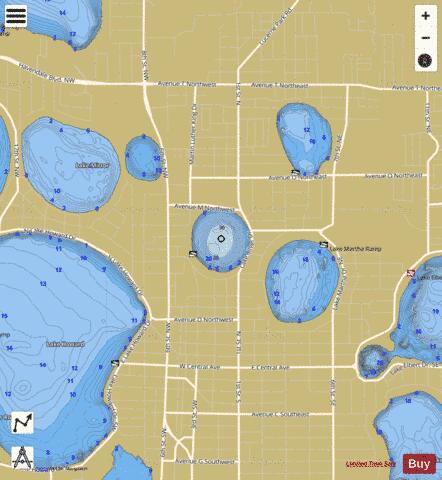 LAKE SILVER depth contour Map - i-Boating App
