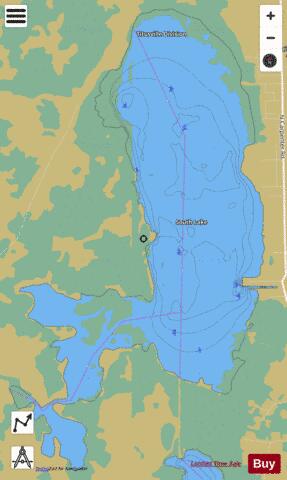 SOUTH LAKE depth contour Map - i-Boating App