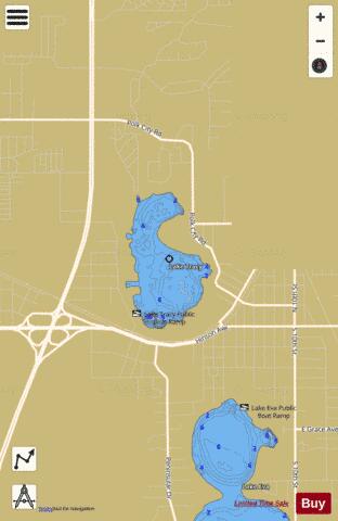 LAKE TRACY depth contour Map - i-Boating App