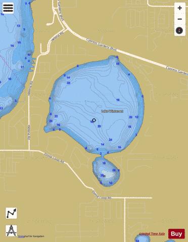 LAKE WINTERSET depth contour Map - i-Boating App