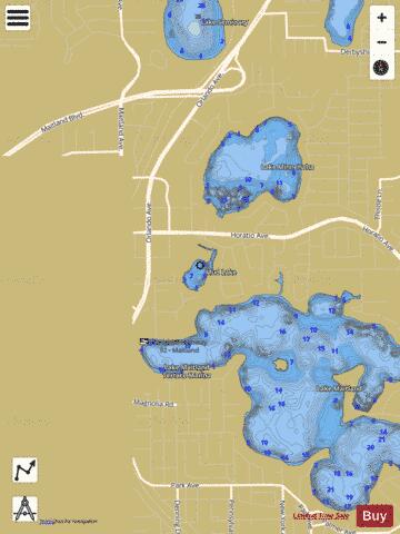 MUD LAKE depth contour Map - i-Boating App