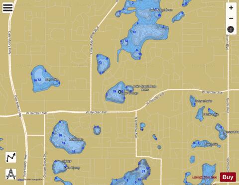 LAKE GEORGE depth contour Map - i-Boating App