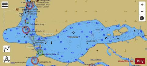 LAKE DEXTER depth contour Map - i-Boating App