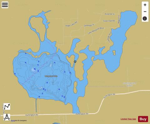 Lake Margaret depth contour Map - i-Boating App