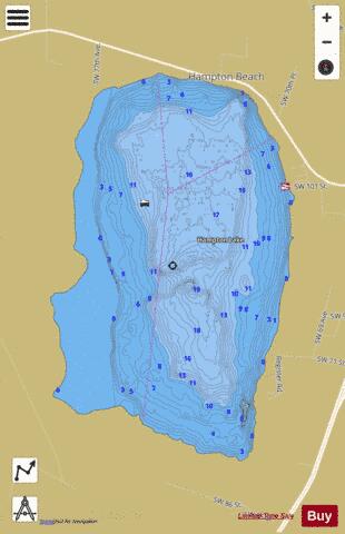 Hampton depth contour Map - i-Boating App
