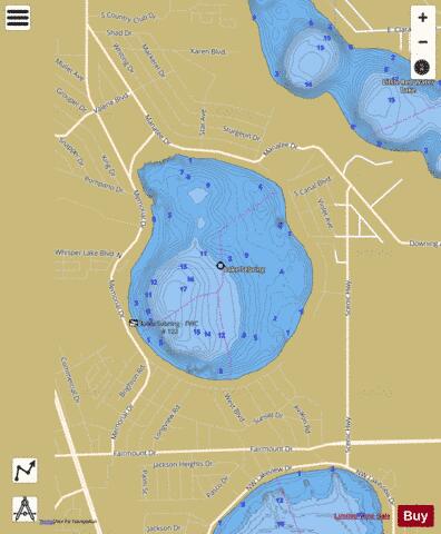 Sebring depth contour Map - i-Boating App