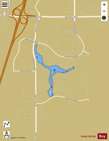 Lake Doom depth contour Map - i-Boating App