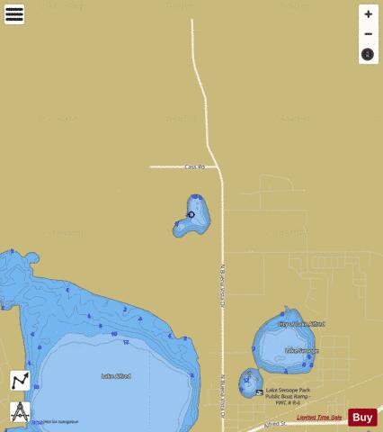 Lake Eva depth contour Map - i-Boating App