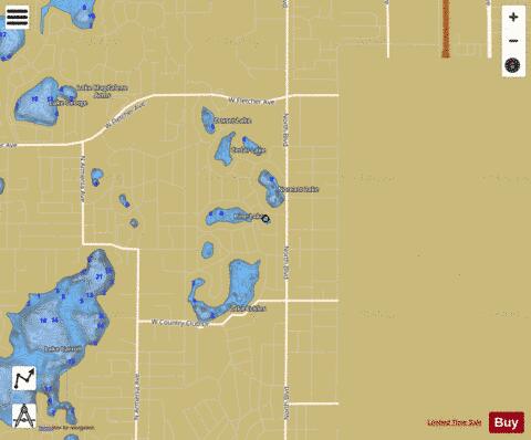 Pine Pond depth contour Map - i-Boating App