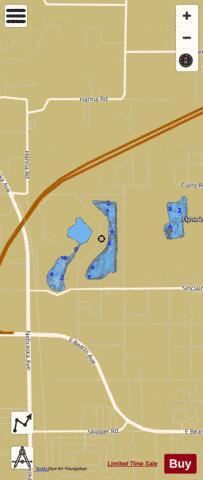 Sinclair, Lake depth contour Map - i-Boating App