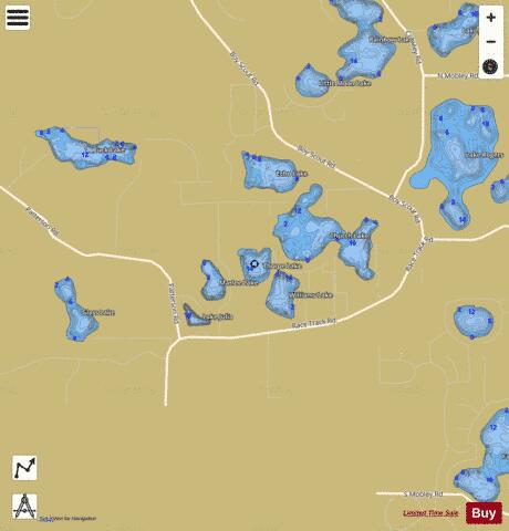 Thorpe, Lake depth contour Map - i-Boating App