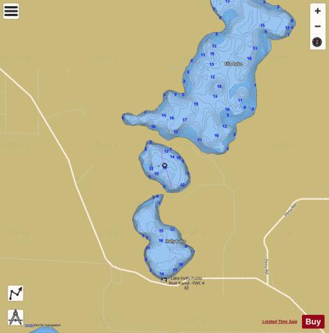 Holly Lake depth contour Map - i-Boating App
