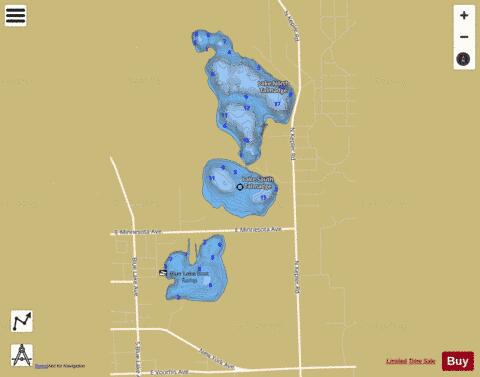 South Lake Talmadge depth contour Map - i-Boating App