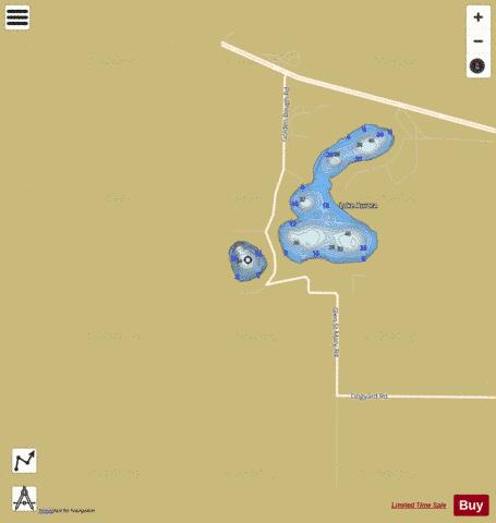 Wisteria Ln Lake depth contour Map - i-Boating App