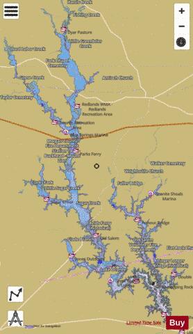 Lake Oconee depth contour Map - i-Boating App