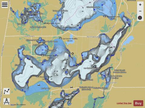 Lac Courte Oreilles Marine Chart - Nautical Charts App