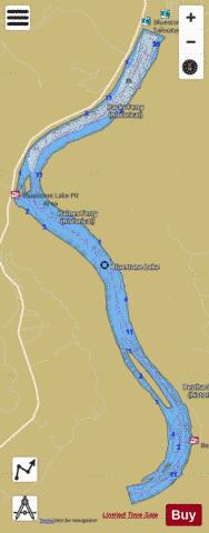 Bluestone Lake depth contour Map - i-Boating App