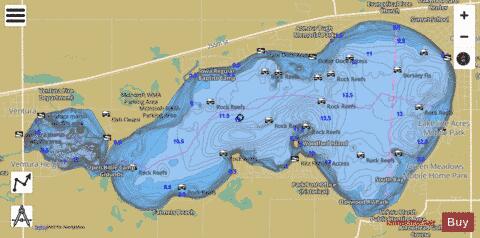 Clear Lake Fishing Map Us Ia 00455462 Nautical Charts App