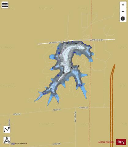 Dale Maffit Reservoir depth contour Map - i-Boating App