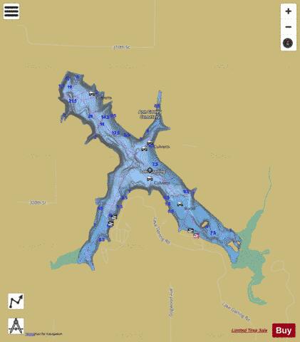 Lake Darling depth contour Map - i-Boating App