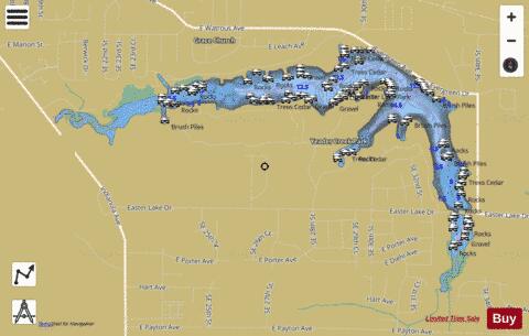 Lake Easter depth contour Map - i-Boating App