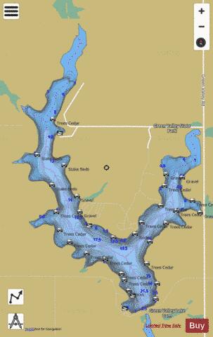 Green Valley Lake depth contour Map - i-Boating App
