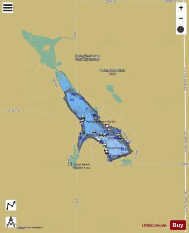 Union Grove Lake depth contour Map - i-Boating App
