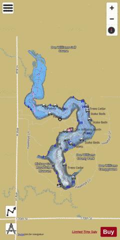 Don Williams Lake depth contour Map - i-Boating App