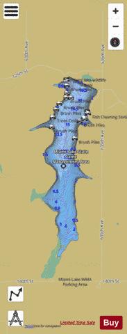 Lake Miami depth contour Map - i-Boating App