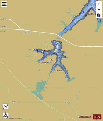 Red Haw Lake depth contour Map - i-Boating App