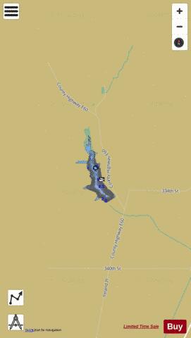 Loess Hills State Forest - Jones Creek depth contour Map - i-Boating App