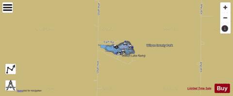 Wilson Park Lake depth contour Map - i-Boating App
